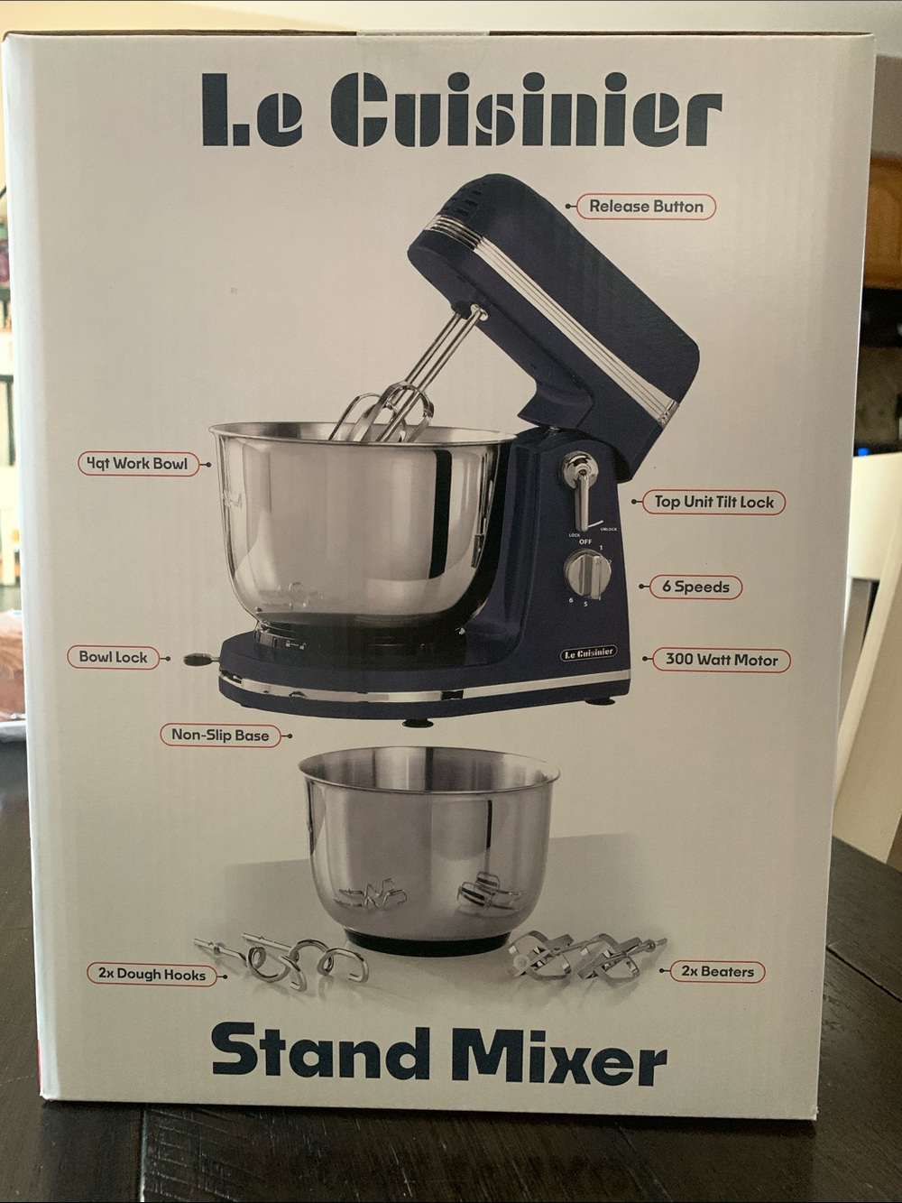 NEVER USED! 6-Speed Stand Mixer in Navy Blue - Picture 2 of 3